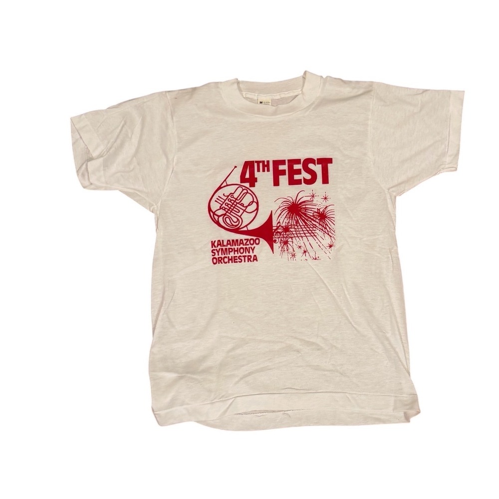 Vtg 80s Screen Stars Kalamazoo Symphony Orchestra 4th Fest T-Shirt USA Mens M
